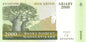 Madagaskar 2000 ariary Baobab 2008 P-90b