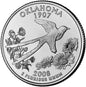USA 25 c OKLAHOMA Jaskółka 2008