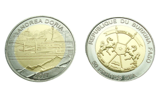 Burkina faso 50 franków Andrea Doria 2017