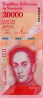 Wenezuela 20 000 Boliwarów Kardynałki 2017 P-99c